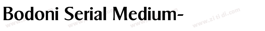 Bodoni Serial Medium字体转换